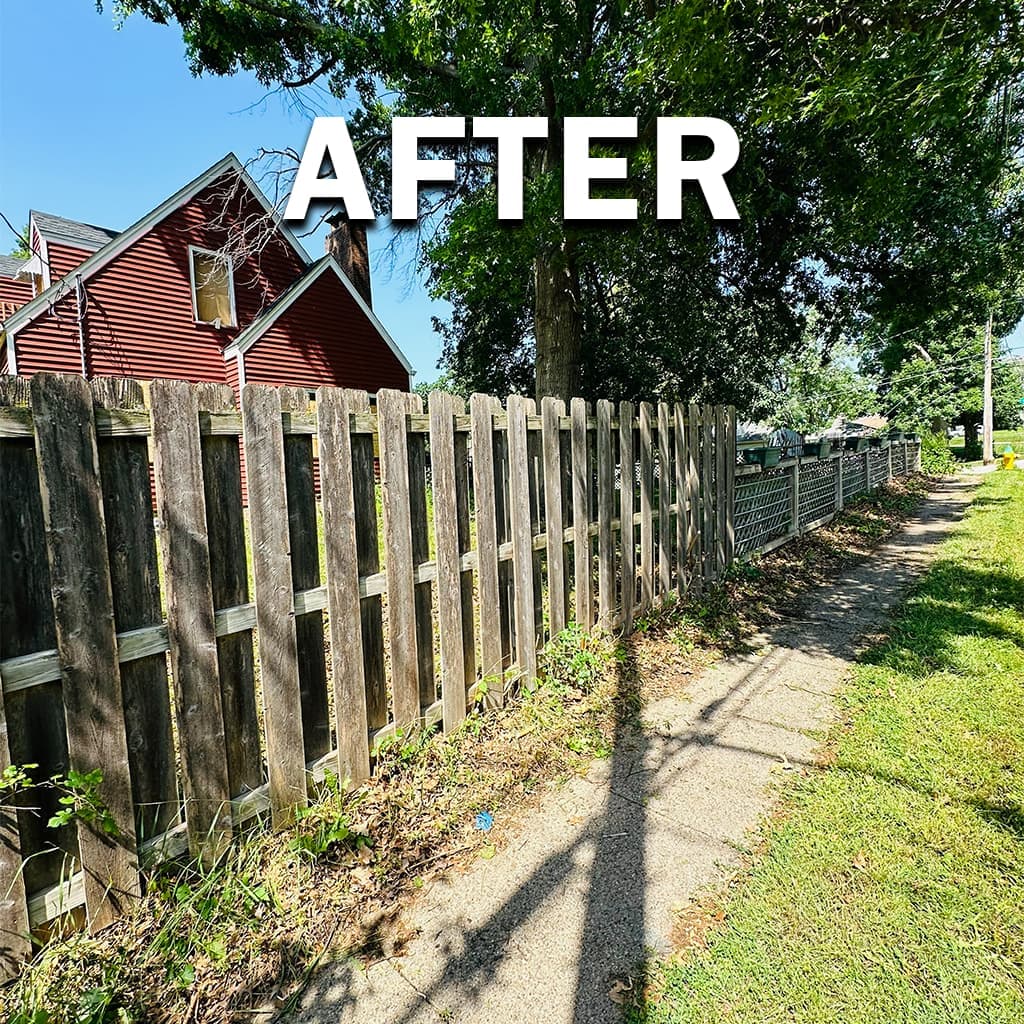Trimming project 3, after: neater profile and debris cleared per scope.