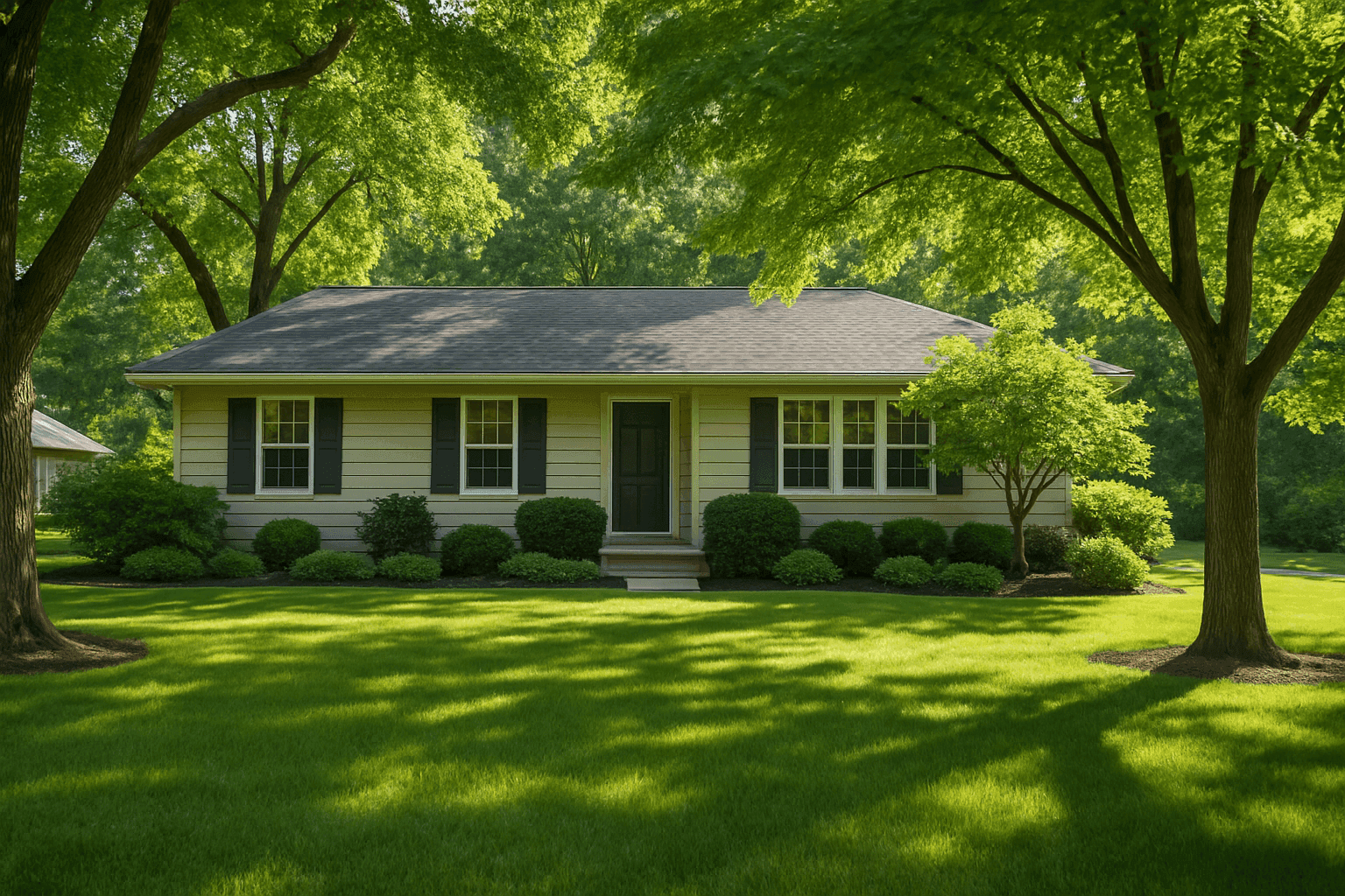 Residential lawn and curb strip in Windsor Heights, Iowa, part of the greater Des Moines metro